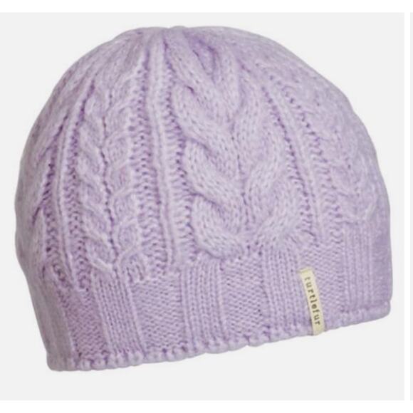 Turtlefur Sky Beanie Recycled Knit Winter Hat Lavender wool blend OS - Picture 2 of 6